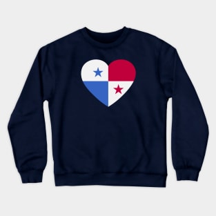 I Love Panama // Heart-Shaped Panamanian Flag Crewneck Sweatshirt